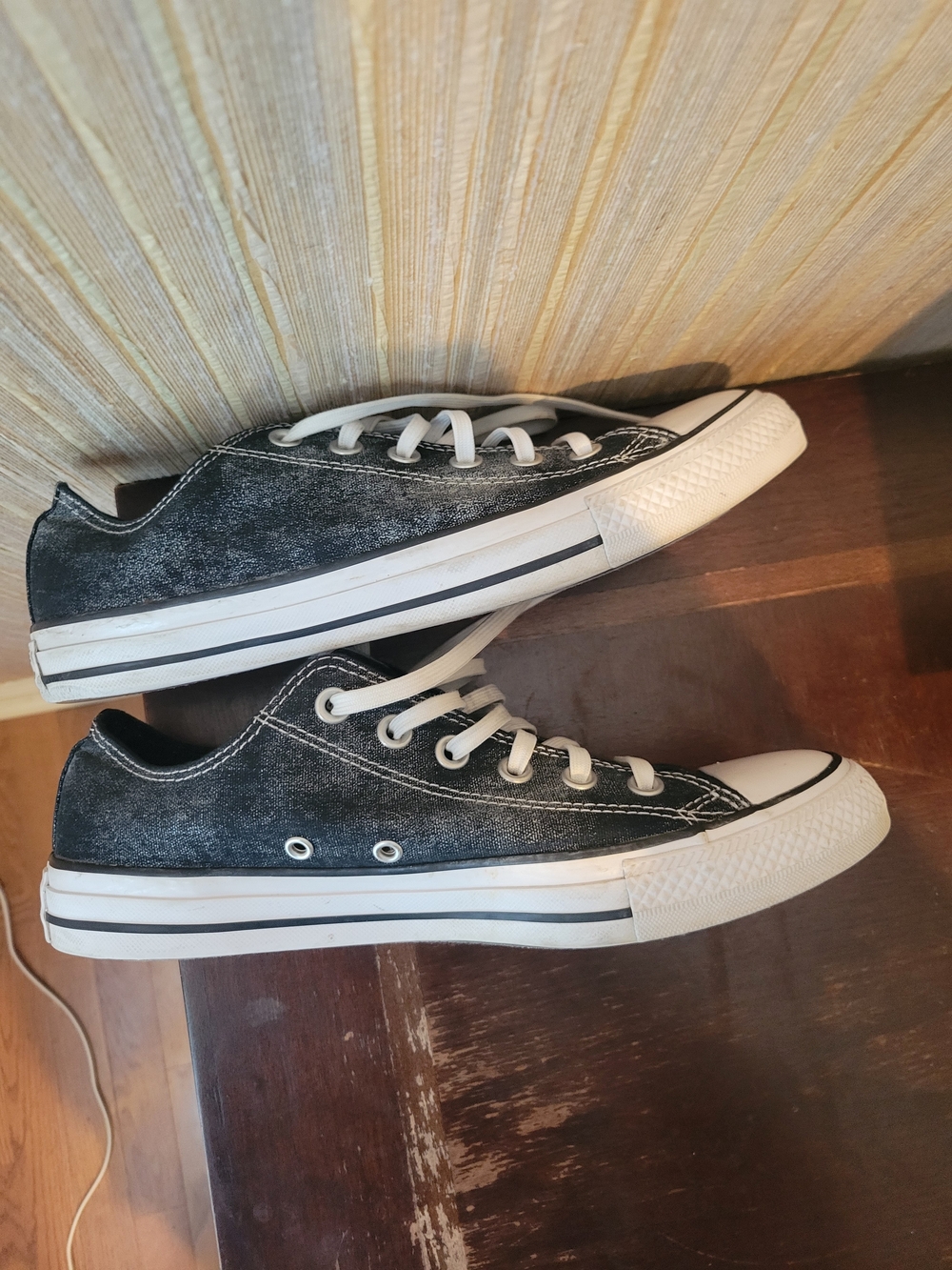 Converse Chuck Taylor All-Star Ox Washed Black Low Top Sneakers. Size Wm9